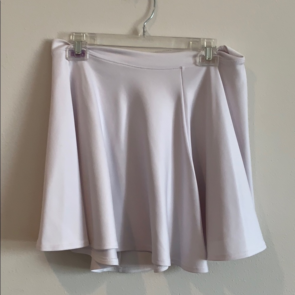 White mini skirt
